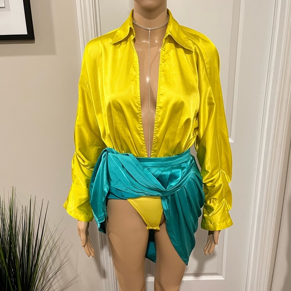 Limon Teal Skirt Set - Picture 6 of 6